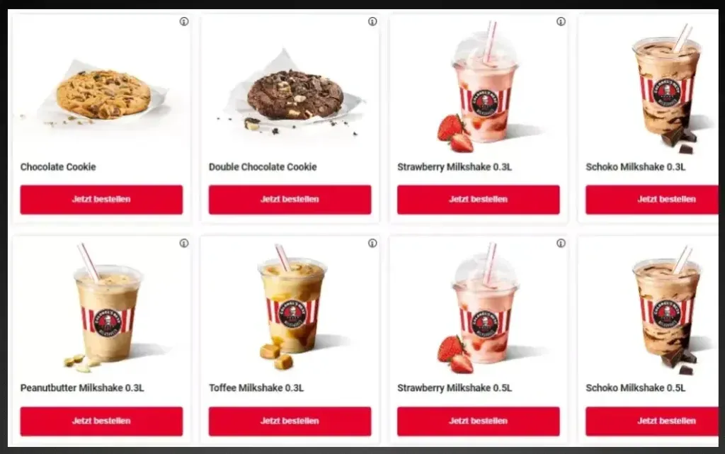 KFC Preise