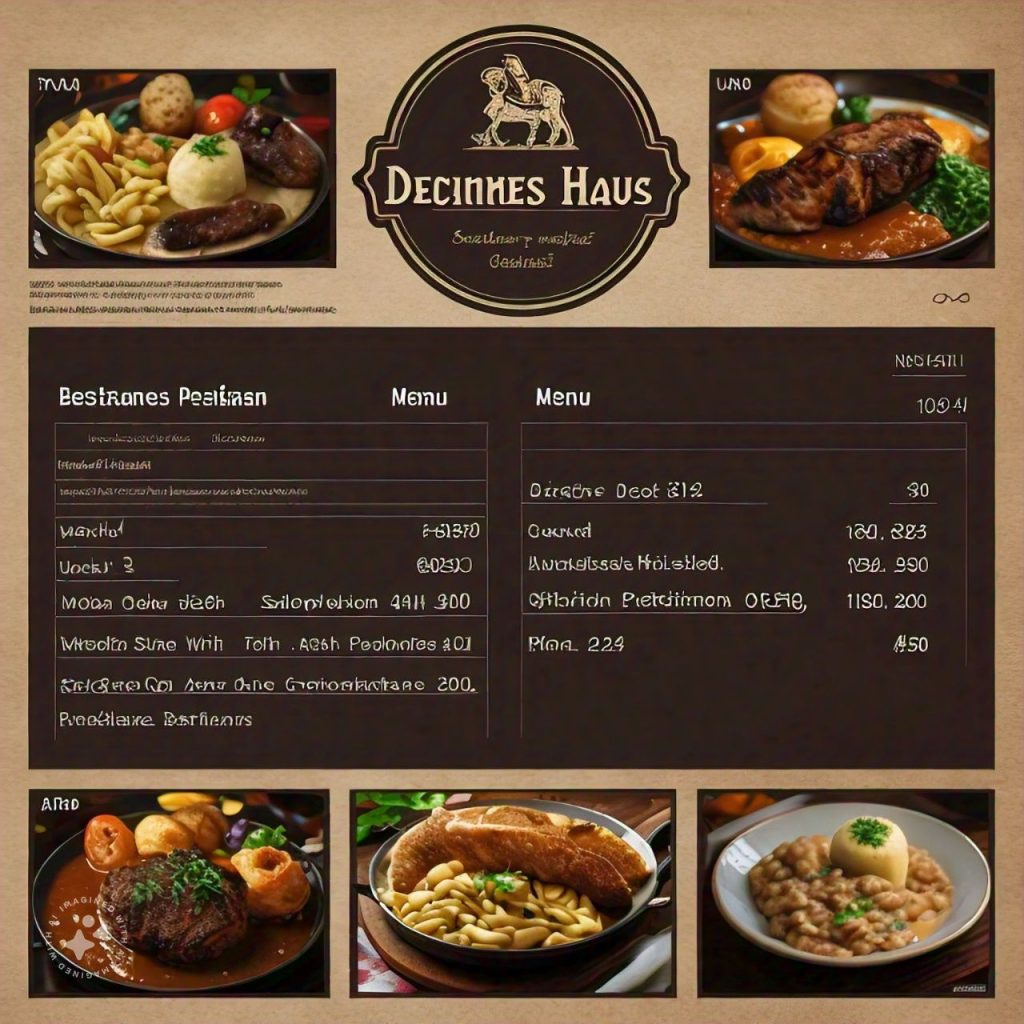 Deutsches Haus Speisekarte